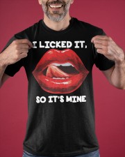 Red Sexy Lips I Licked It So It's Mine T-Shirt Red Lips Tongue Womens Shirt Classic T-Shirt apparel-classic-tshirt-lifestyle-front-181