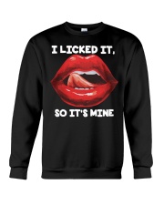 Red Sexy Lips I Licked It So It's Mine T-Shirt Red Lips Tongue Womens Shirt Crewneck Sweatshirt tile