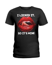 Red Sexy Lips I Licked It So It's Mine T-Shirt Red Lips Tongue Womens Shirt Ladies T-Shirt tile