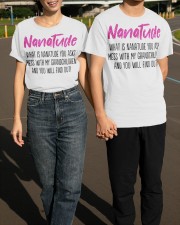 Nanatude Mess With My Grandchildren You Will Find Out T-Shirt Funny Grandma Shirt Sayings Classic T-Shirt apparel-classic-tshirt-lifestyle-front-145