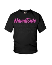 Nanatude Mess With My Grandchildren You Will Find Out T-Shirt Funny Grandma Shirt Sayings Youth T-Shirt tile