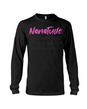 Nanatude Mess With My Grandchildren You Will Find Out T-Shirt Funny Grandma Shirt Sayings Long Sleeve Tee tile