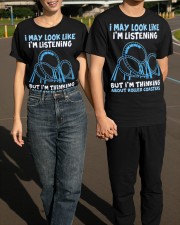 I'm Listening But Thinking About Roller Coaster Shirt Rollercoaster Lover Fans Apparel Gift Classic T-Shirt apparel-classic-tshirt-lifestyle-front-145