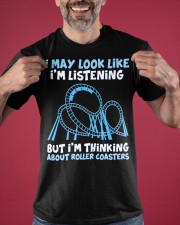 I'm Listening But Thinking About Roller Coaster Shirt Rollercoaster Lover Fans Apparel Gift Classic T-Shirt apparel-classic-tshirt-lifestyle-front-181
