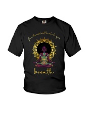 Black Girl Quiet The Mind And The Soul Will Speak Breath Shirt Mandala Meditation Gifts Youth T-Shirt tile