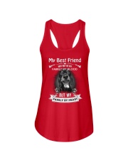 My Best Friend May Not Be My Family By Dachshund Ladies Flowy Tank thumbnail