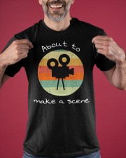 About To Make A Scene Shirt Vintage Filmmaker T-Shirt Presents For Brothers Classic T-Shirt apparel-classic-tshirt-lifestyle-front-181