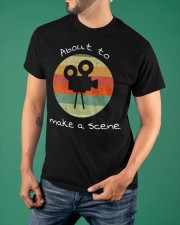 About To Make A Scene Shirt Vintage Filmmaker T-Shirt Presents For Brothers Classic T-Shirt apparel-classic-tshirt-lifestyle-front-88