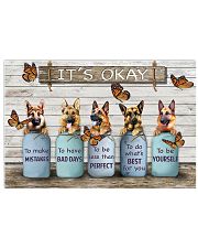 German Shepherd And Butterflies It's Okay Poster Modern House Decor 17x11 Poster front