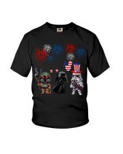 Fett Darth Vader And Stormtrooper T-Shirt Funny Fourth Of July Shirts Gift For Son Youth T-Shirt tile