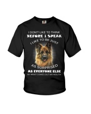 I Don't Like To Think BeforeI German Shepherd Youth T-Shirt thumbnail