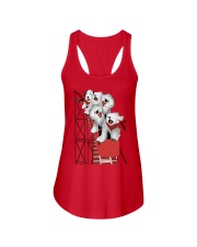 Sheep Dog On Roller Coaster Shirt Dog Graphic Tee Gifts For Old English Sheepdog Lovers Ladies Flowy Tank tile