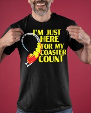 I'm Just Here For My Coaster Count Shirt Roller Coaster Design T-Shirt Gift For Son Classic T-Shirt apparel-classic-tshirt-lifestyle-front-181
