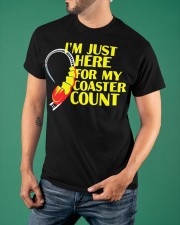 I'm Just Here For My Coaster Count Shirt Roller Coaster Design T-Shirt Gift For Son Classic T-Shirt apparel-classic-tshirt-lifestyle-front-88