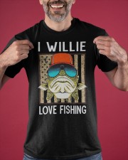 I Willie Love Fishing T-Shirt Funny Fishing Shirts For Men Dad Father's Day Ideas Classic T-Shirt apparel-classic-tshirt-lifestyle-front-181