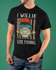 I Willie Love Fishing T-Shirt Funny Fishing Shirts For Men Dad Father's Day Ideas Classic T-Shirt apparel-classic-tshirt-lifestyle-front-88