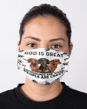 God Is Great Dachshunds Are Good People Are Crazy Face Mask Gifts For Dachshund Lovers Cloth face mask aos-face-mask-lifestyle-01