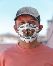 God Is Great Dachshunds Are Good People Are Crazy Face Mask Gifts For Dachshund Lovers Cloth face mask aos-face-mask-lifestyle-06