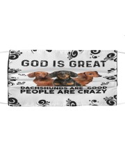 God Is Great Dachshunds Are Good People Are Crazy Face Mask Gifts For Dachshund Lovers Cloth face mask front