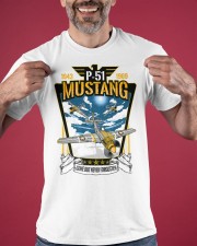 North American P-51 Mustang Shirt Fighter Airplane Retro T-Shirt Presents For Dad Classic T-Shirt apparel-classic-tshirt-lifestyle-front-181