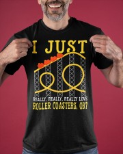 I Just Really Love Roller Coasters Ok Shirt Park Theme Funny Sayings T-Shirt Gift For Him Classic T-Shirt apparel-classic-tshirt-lifestyle-front-181
