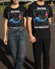Even Santa Loves Rollercoasters Shirt Funny Park Roller Coasters T-Shirt Xmas Gifts For Him Classic T-Shirt apparel-classic-tshirt-lifestyle-front-145