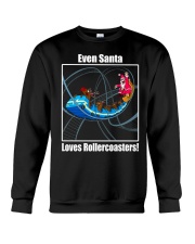 Even Santa Loves Rollercoasters Shirt Funny Park Roller Coasters T-Shirt Xmas Gifts For Him Crewneck Sweatshirt tile