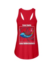 Even Santa Loves Rollercoasters Shirt Funny Park Roller Coasters T-Shirt Xmas Gifts For Him Ladies Flowy Tank tile