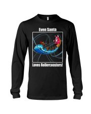 Even Santa Loves Rollercoasters Shirt Funny Park Roller Coasters T-Shirt Xmas Gifts For Him Long Sleeve Tee tile