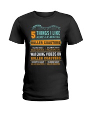 5 Things I Like Almost As Much As Roller Coaster Shirt Amusement Park Lovers T-Shirt Mens Ladies T-Shirt tile