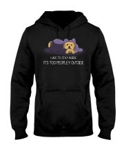 I Like To Stay Inside IT'S Too Peopley yorkie 1 Hooded Sweatshirt thumbnail