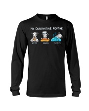 My Quarantine Routine Dalmatian3 Long Sleeve Tee thumbnail