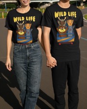 Deer Raccoon Moose Bear Parachute Wife Life T-Shirt Cute Animal Shirt Graphic Tee Classic T-Shirt apparel-classic-tshirt-lifestyle-front-145
