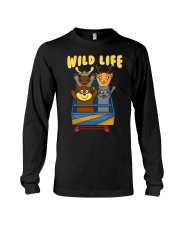 Deer Raccoon Moose Bear Parachute Wife Life T-Shirt Cute Animal Shirt Graphic Tee Long Sleeve Tee tile