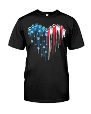 paw american flag Classic T-Shirt front