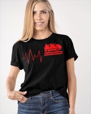 Heartbeat Roller Coaster Shirt Summer Holiday Family Theme Park Roller Coaster Presents Classic T-Shirt apparel-classic-tshirt-lifestyle-front-100