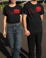 Heartbeat Roller Coaster Shirt Summer Holiday Family Theme Park Roller Coaster Presents Classic T-Shirt apparel-classic-tshirt-lifestyle-front-145