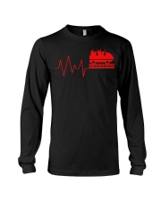 Heartbeat Roller Coaster Shirt Summer Holiday Family Theme Park Roller Coaster Presents Long Sleeve Tee tile