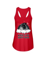 Black Is My Happy Color pug Ladies Flowy Tank thumbnail
