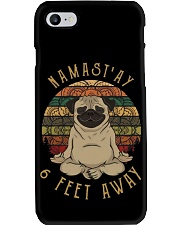 Namast'Ay 6 Feet Away pug Phone Case thumbnail