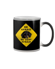 dachshund be afraid be very afraid Color Changing Mug thumbnail