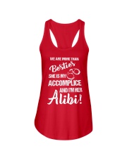 We Are More Than Besties I'm Her Alibi Shirt Gift For Fiance Male For Him Ideas Ladies Flowy Tank tile