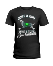 Just A Girl Who Loves Dachshund 3 Ladies T-Shirt thumbnail