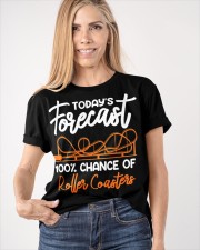Todays Forecast 100 Chance of Roller Coasters T-Shirt Design Roller Coaster Shirts For Sale Classic T-Shirt apparel-classic-tshirt-lifestyle-front-100