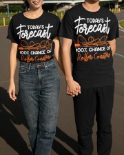 Todays Forecast 100 Chance of Roller Coasters T-Shirt Design Roller Coaster Shirts For Sale Classic T-Shirt apparel-classic-tshirt-lifestyle-front-145