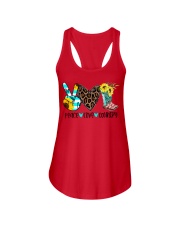 Peace Love Country T-Shirt Cute Fourth Of July Shirts Gifts For Music Lovers Ladies Flowy Tank tile