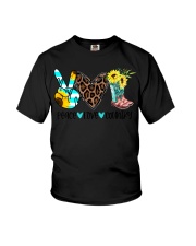 Peace Love Country T-Shirt Cute Fourth Of July Shirts Gifts For Music Lovers Youth T-Shirt tile