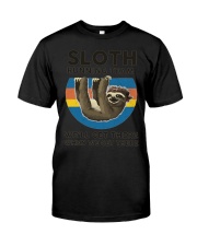 Sloth Running Team We'll Get There When We Get There T-Shirt Funny Sloth Shirt Sayings Classic T-Shirt tile