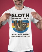 Sloth Running Team We'll Get There When We Get There T-Shirt Funny Sloth Shirt Sayings Classic T-Shirt apparel-classic-tshirt-lifestyle-front-181