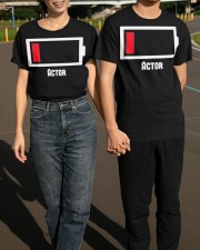 Low Battery Actor T-Shirt Funny Christmas Gifts For Actors Ideas Classic T-Shirt apparel-classic-tshirt-lifestyle-front-145